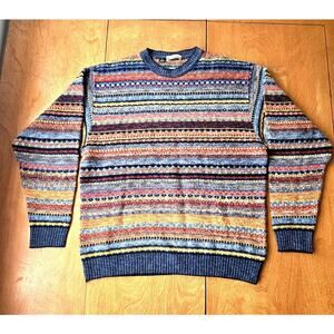 Maus & Hoffman Men's Wool Blend Crewneck Sweater Multicolor Size Large Italy